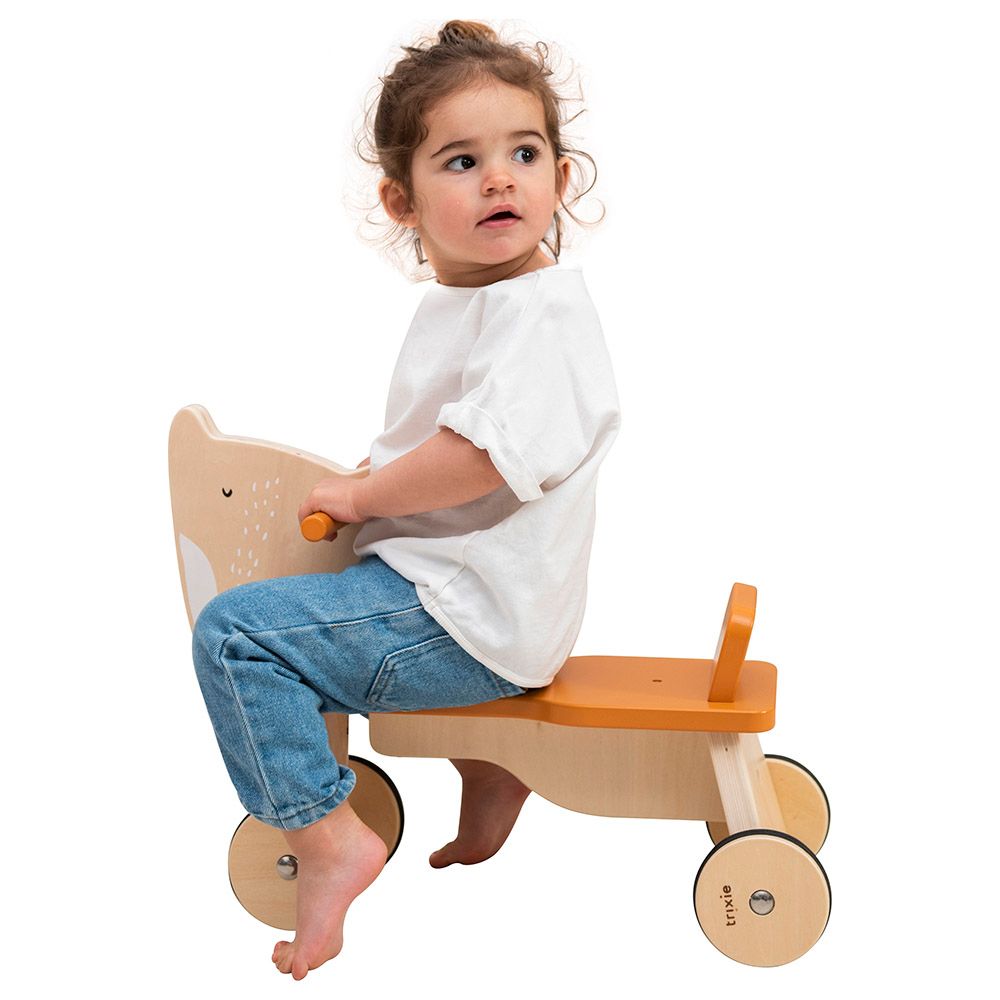 Trixie - Wooden Bicycle 4 Wheels - Mr. Fox - Orange