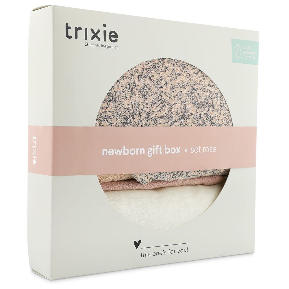Trixie - Newborn Gift Box 3pcs - Large - Lovely Leaves