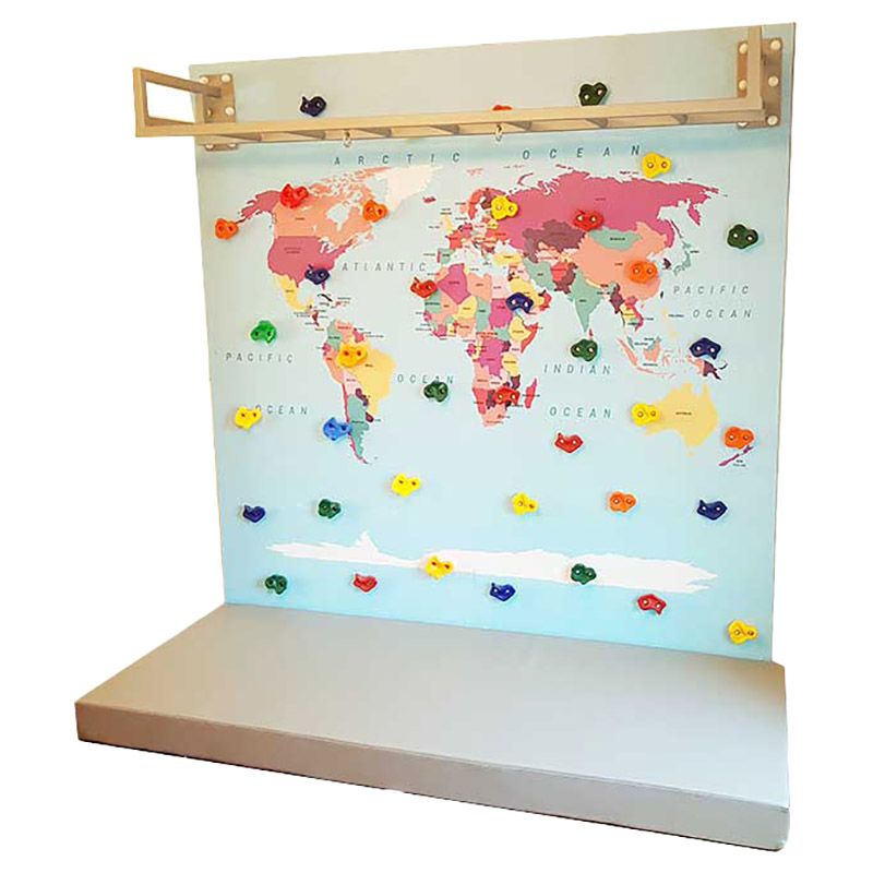 Moon Kids - Map Climbing Wall w/ Monkey Bars - 2 Panels