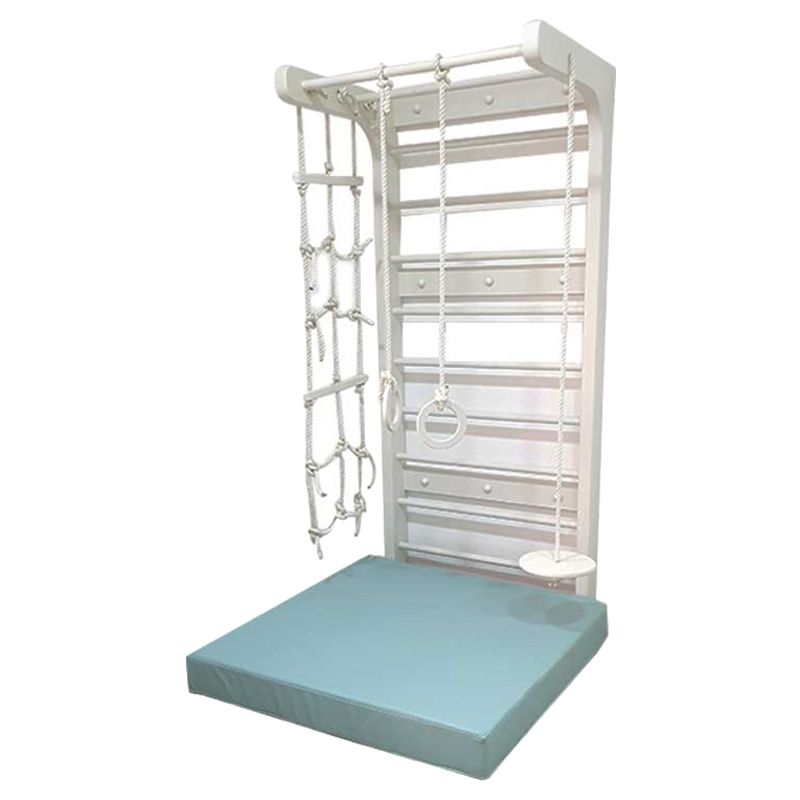 Moon Kids - Swedish Wall With Rope Ladder - White