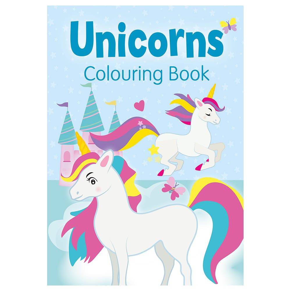 كتاب التلوين Unicorns لون أزرق