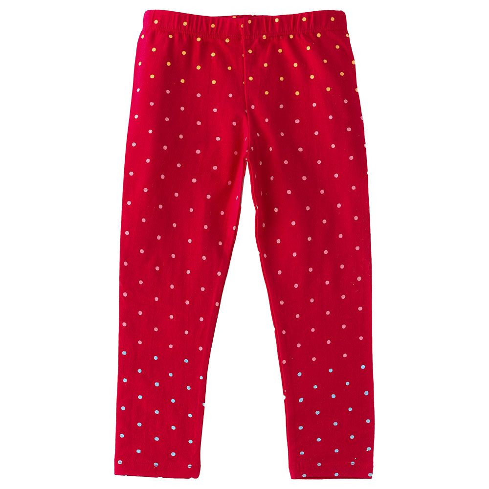 Jelliene - Legging W/ Multi Dot Print - Pink