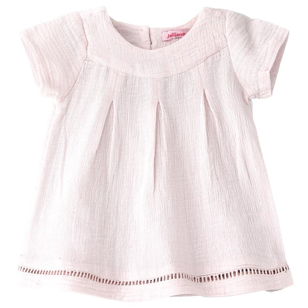 Jelliene - Solid Woven Top - White