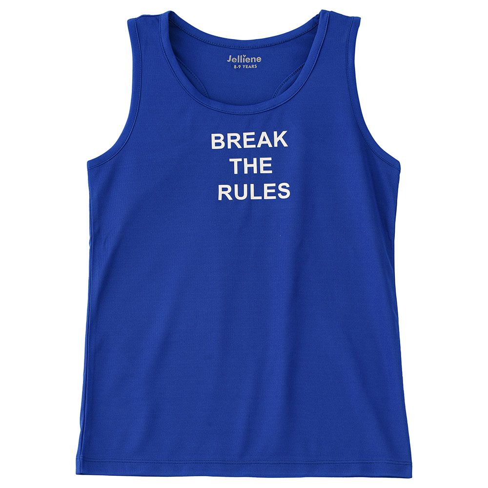 Jelliene - Knit Vest W/ Print - Blue