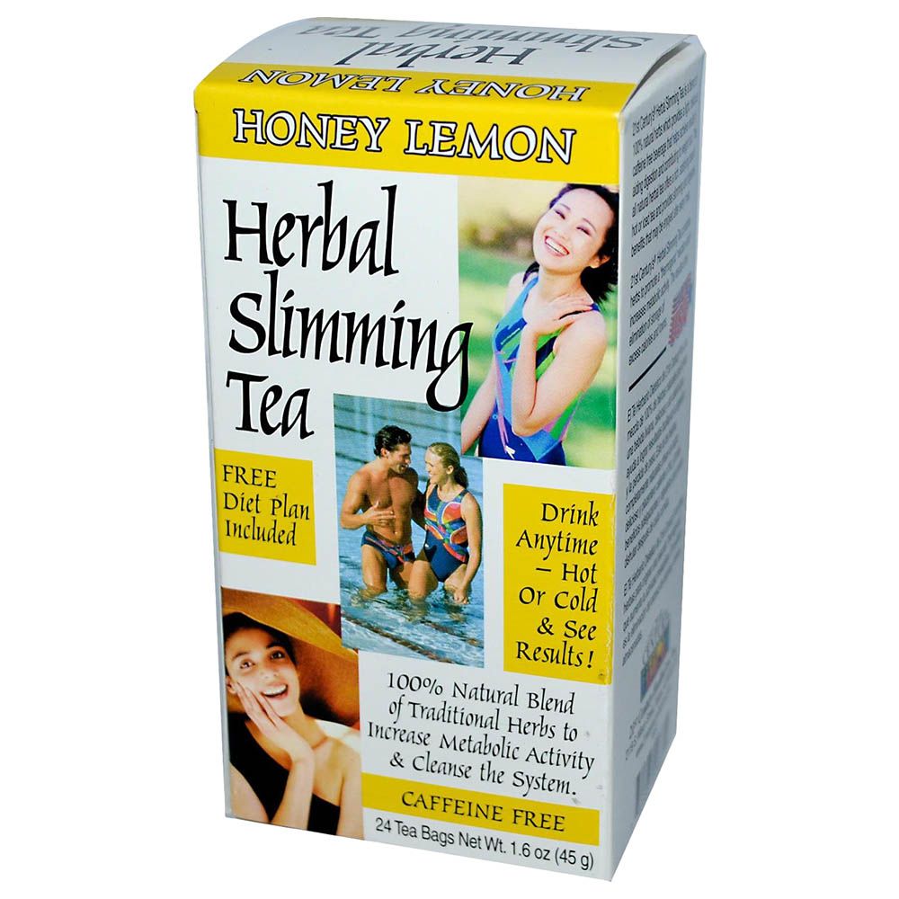 21st Century Herbal Slimming Tea Honey Lemon 24 Bags