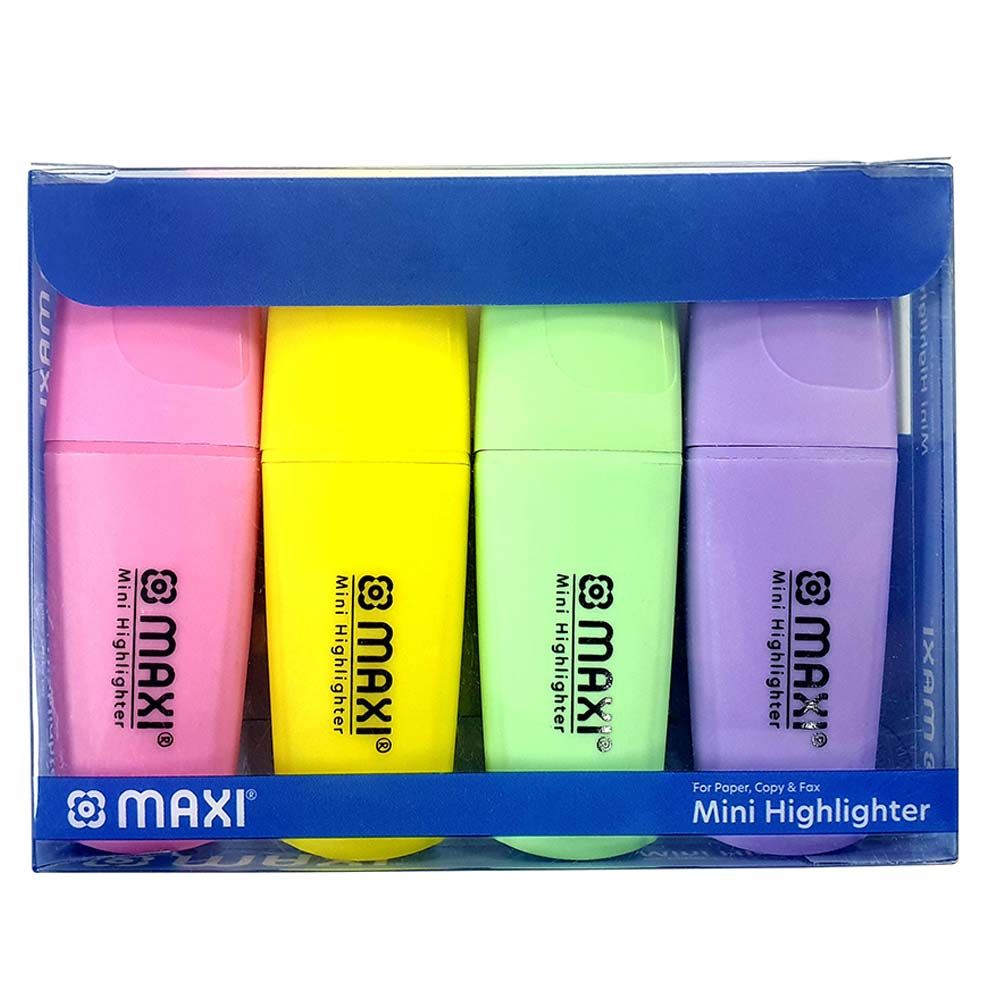 Maxi - Mini Highlighter Pastel 4pcs