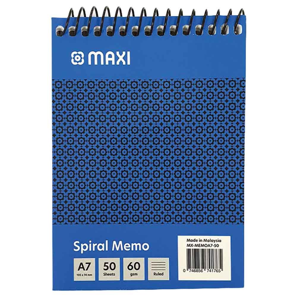 Maxi - 50 Sheets Spiral Memo A7