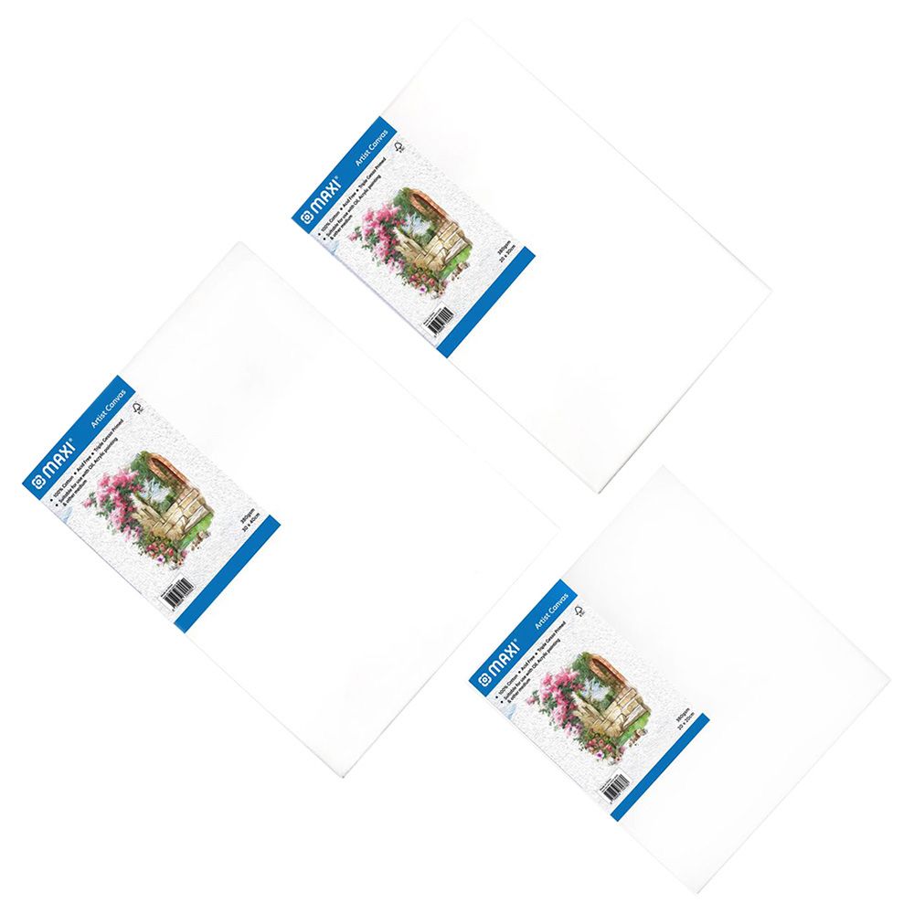 Maxi - Stretched Canvas Board - 380G - 3Pc