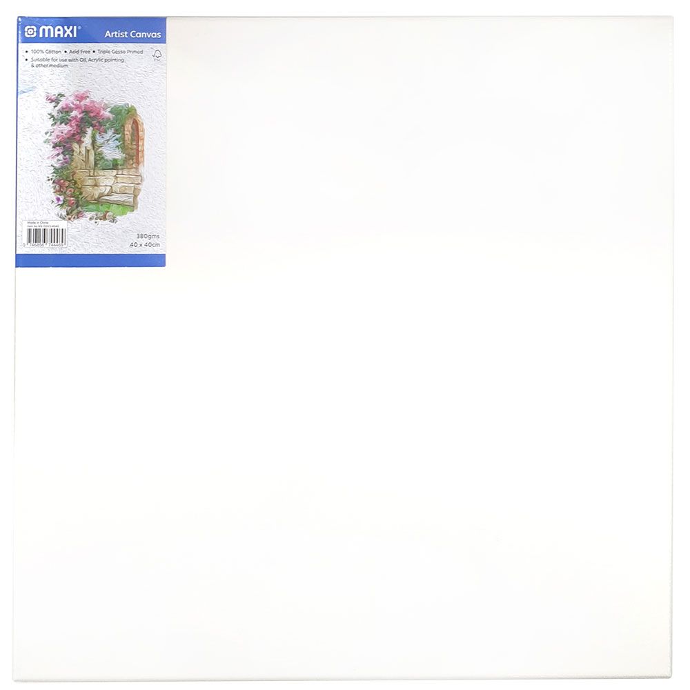 Maxi - Stretched Canvas Board 380gsm - 40x40cm