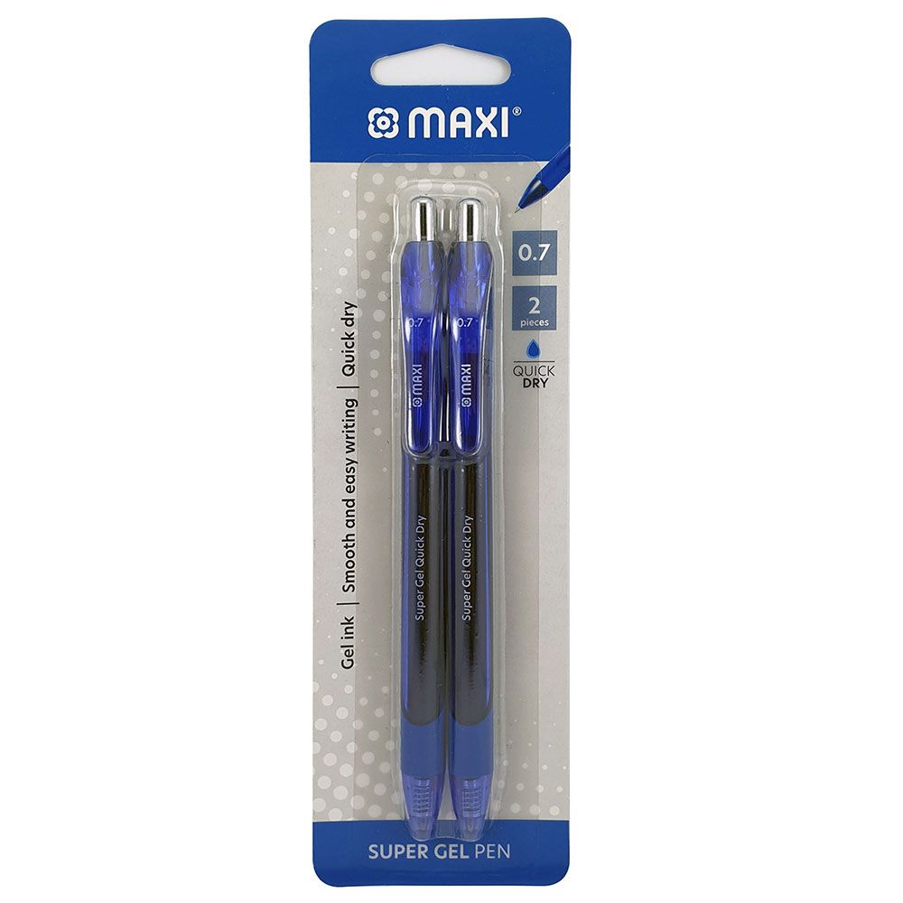Maxi - Gel Pen 0.7mm 2Pcs - Blue