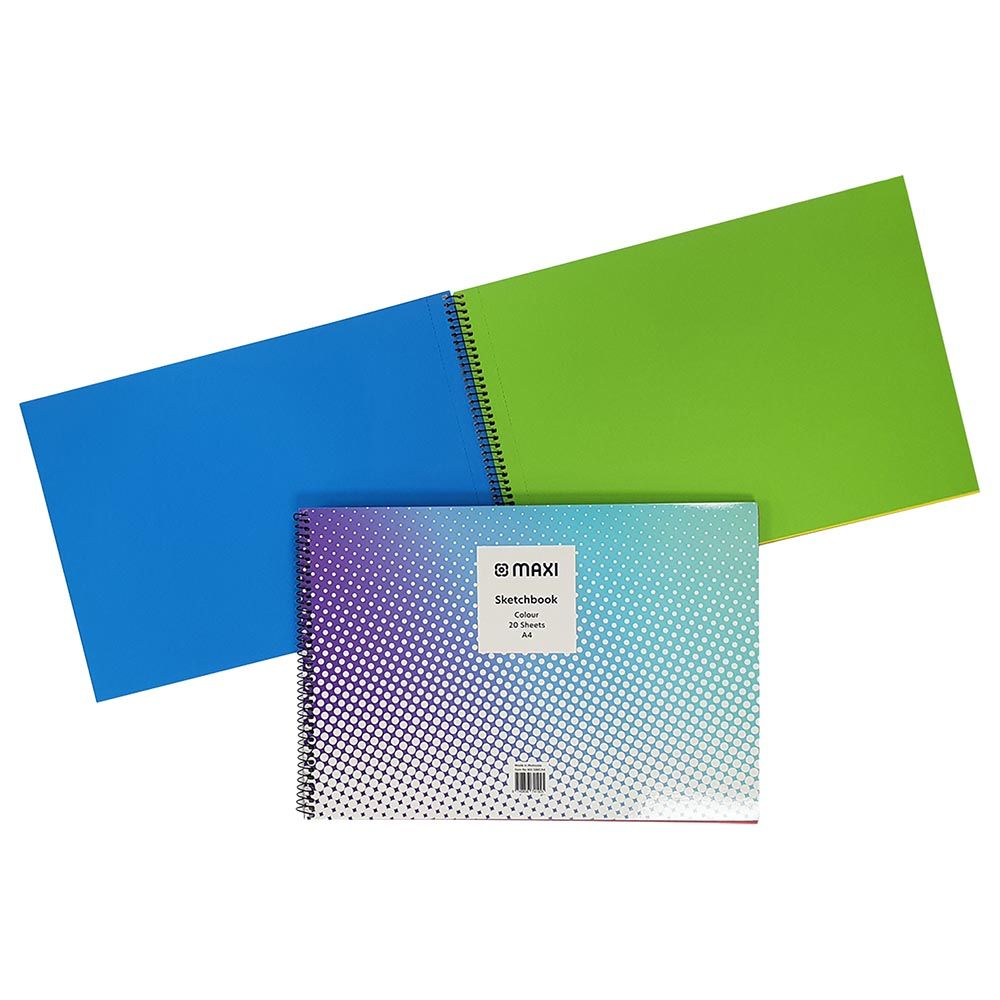 Maxi - 20 Sheets Spiral Colour Sketch Book A4