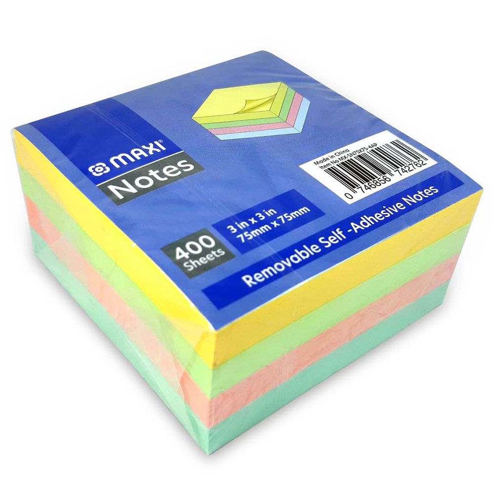 Maxi - Sticky Notes 400 Sheets - 4 Assorted Pastel Colors