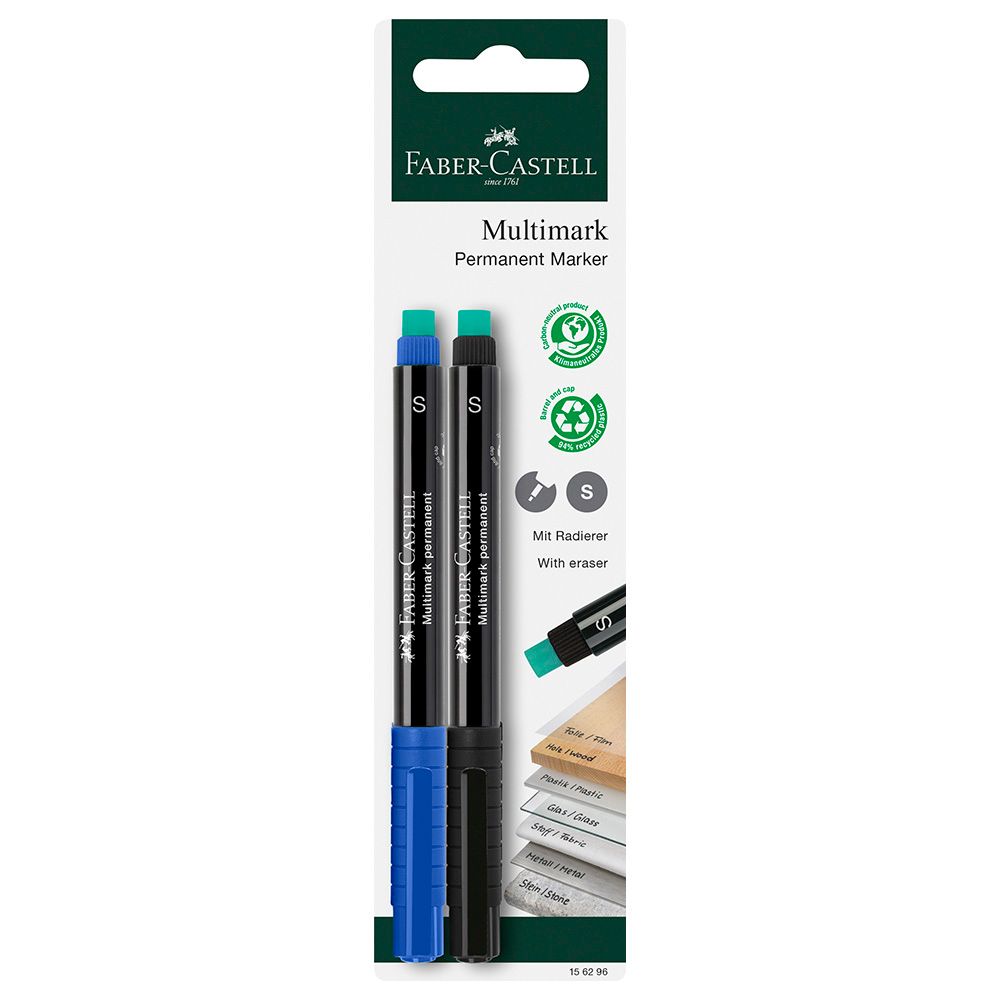 Faber-Castell - Permanent Super Fine Marker - Blue & Black