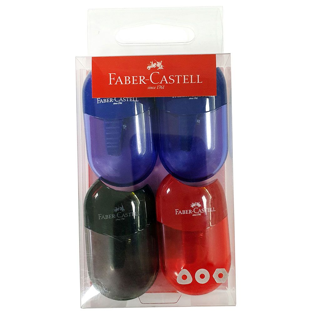 Faber-Castell - Mini Apple Sharpener Pet - 4pcs