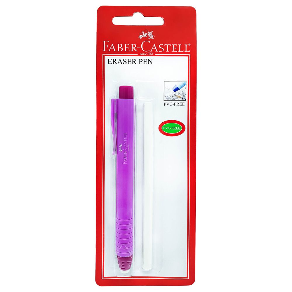 Faber-Castell - PVC Free Eraser Pen with 1 Refill - Assorted