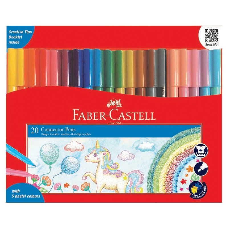 Faber-Castell - Connector Felt Pen Pastel - 20Pcs