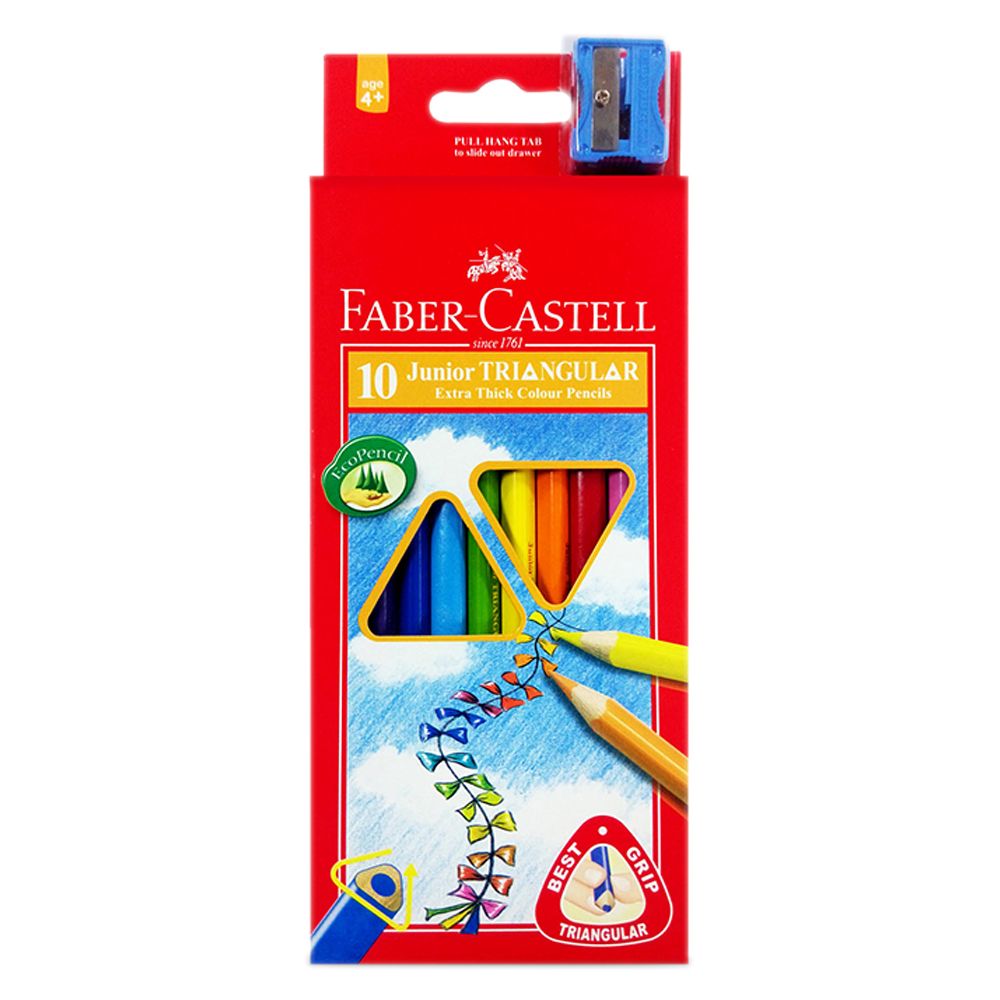 Faber-Castell - Junior Triangular Colour Pencil 10pcs