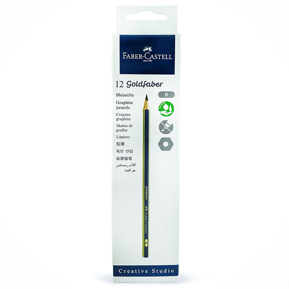 Faber-Castell - Gold Faber Graphite Pencil B - 12pcs