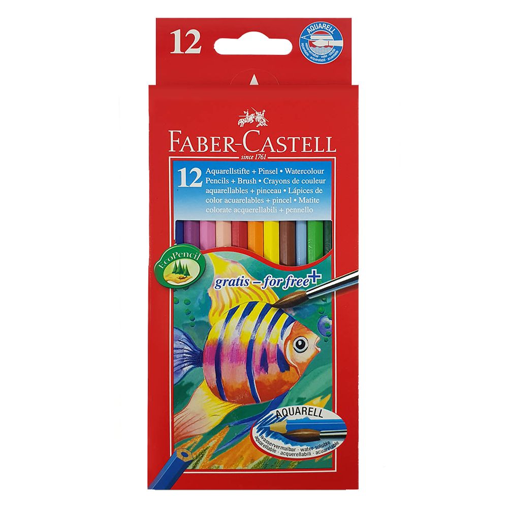 Faber-Castell - Water Color Pencils with Brush 12pcs