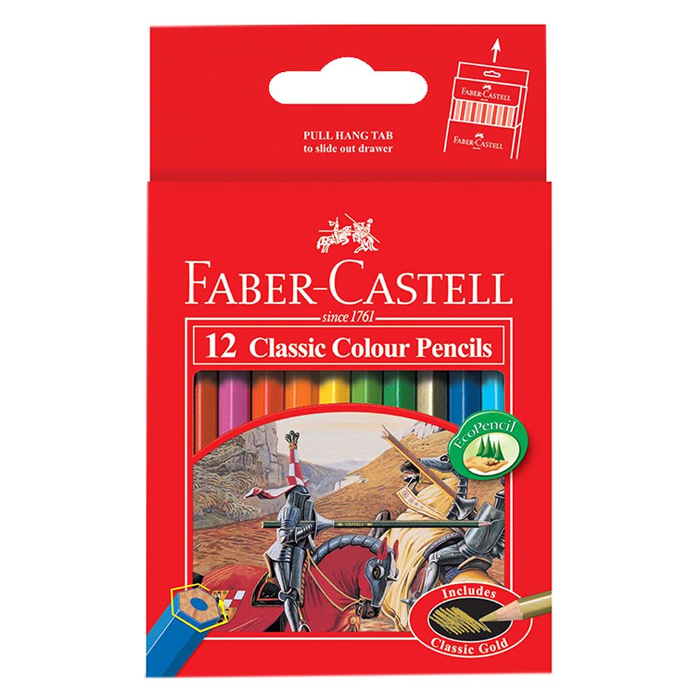 Faber-Castell - Short Classic Colour Pencils 12pcs