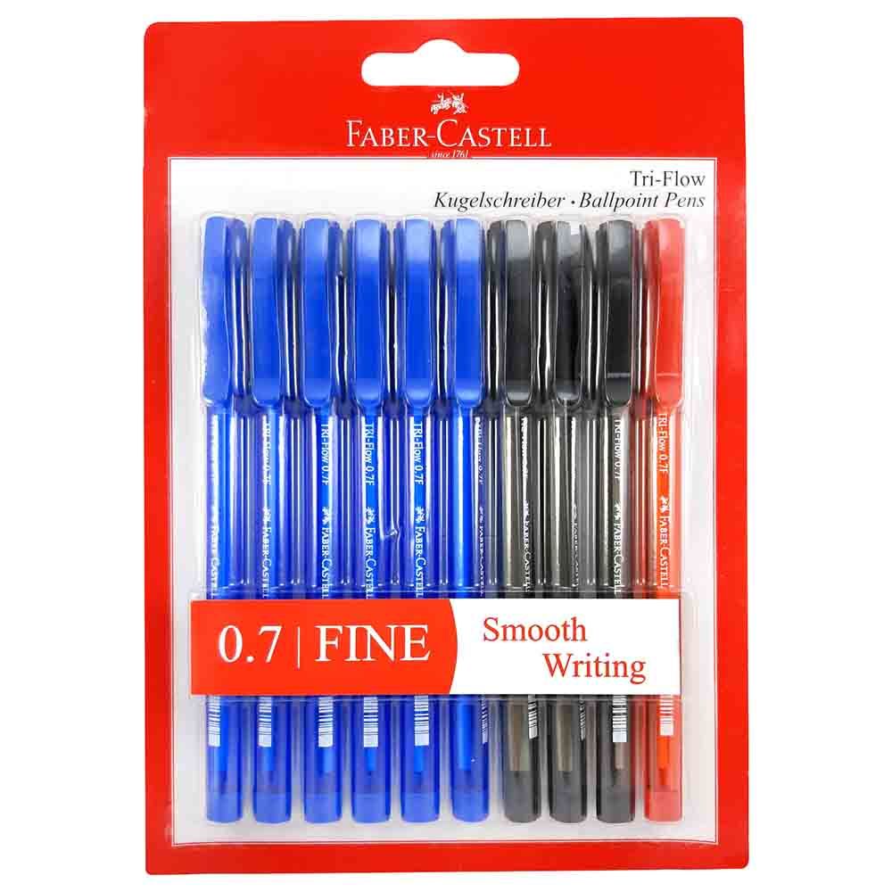 Faber-Castell - Triflow Ball Pen 0.7mm Blister pack of 10