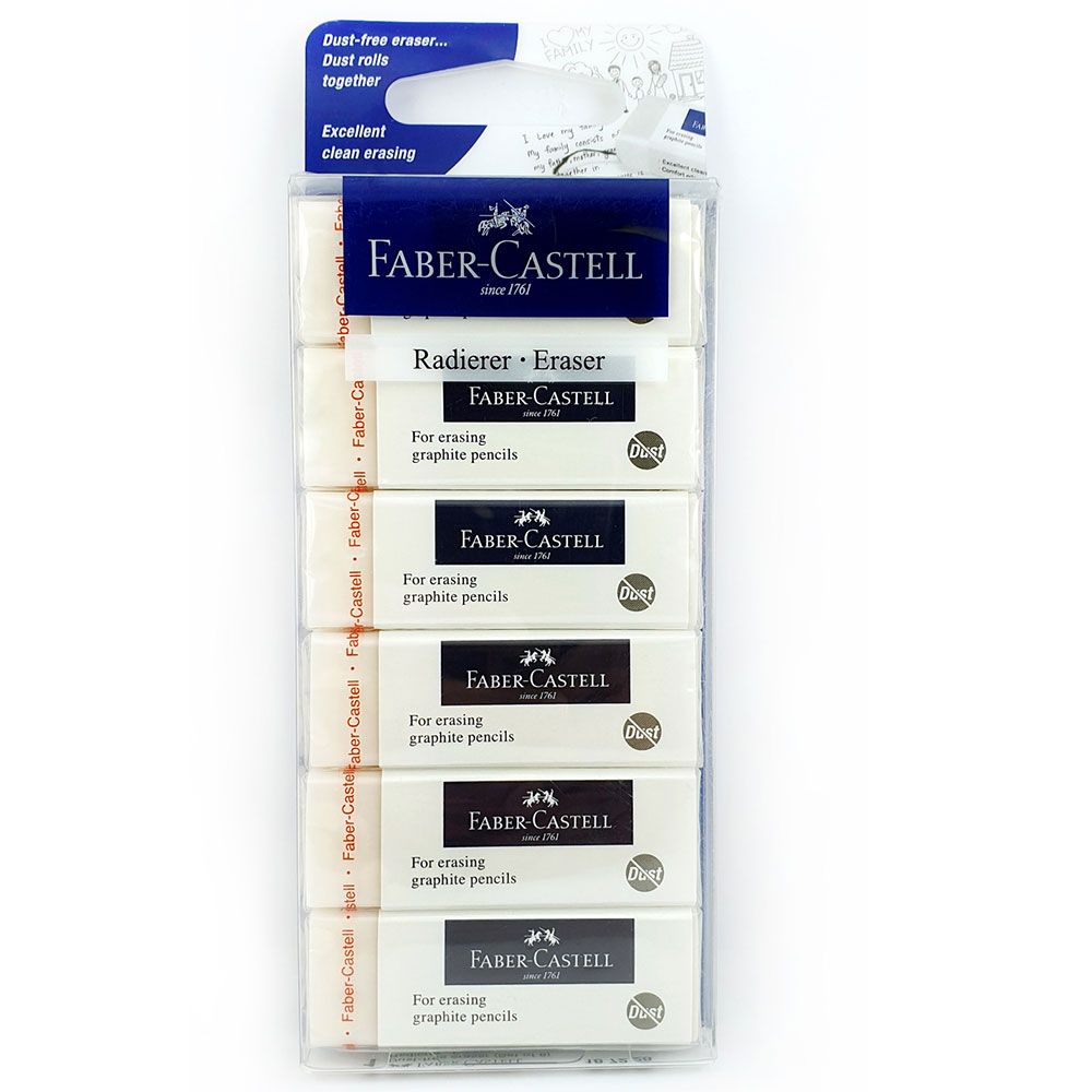 Faber-Castell - Dust Free Eraser - 6pcs