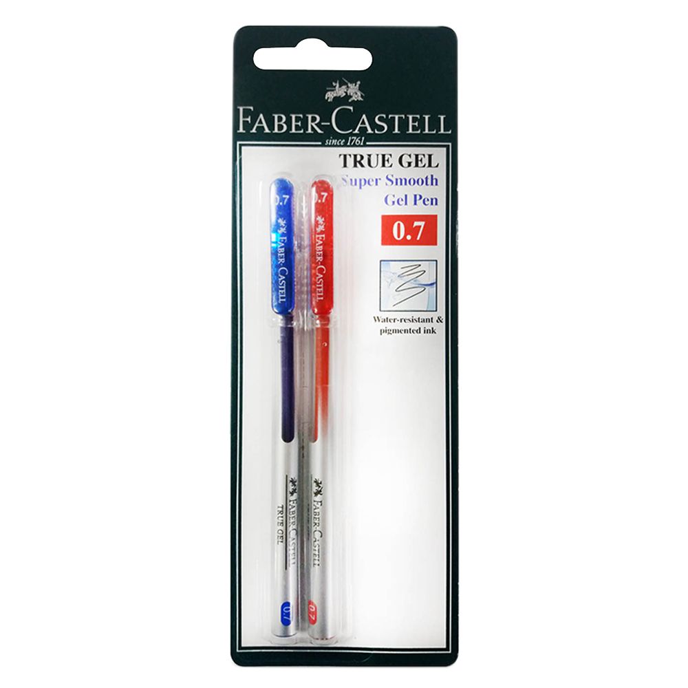 Faber-Castell - Gel Pen 0.7 Pack of 2 - Blue & Red