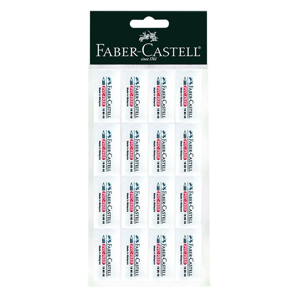 Faber-Castell - PVC Free Eraser 16pcs - White