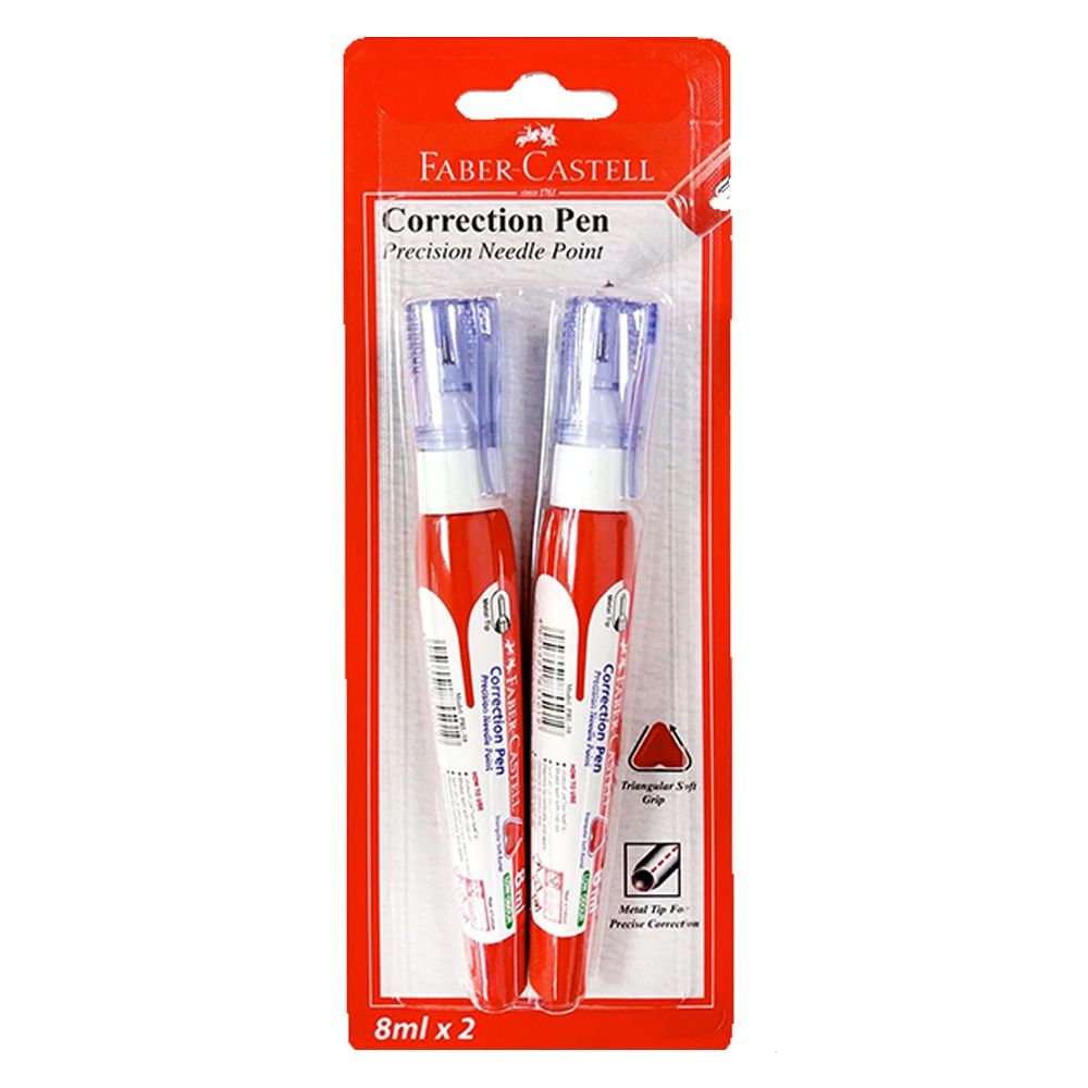 Faber-Castell - Metal Tip Correction Pen 8ml 2pcs