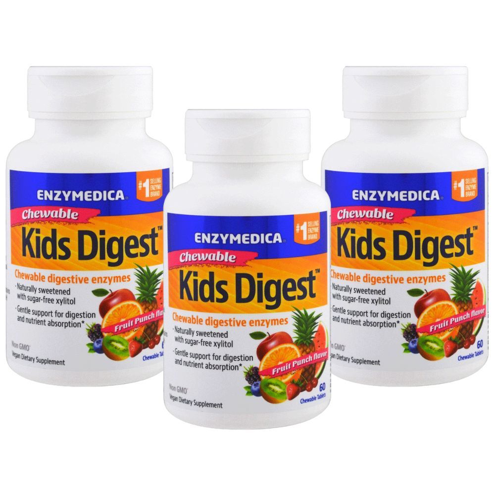 Enzymedica - Kids Digest 60 Chewable Tablets Pack of 3