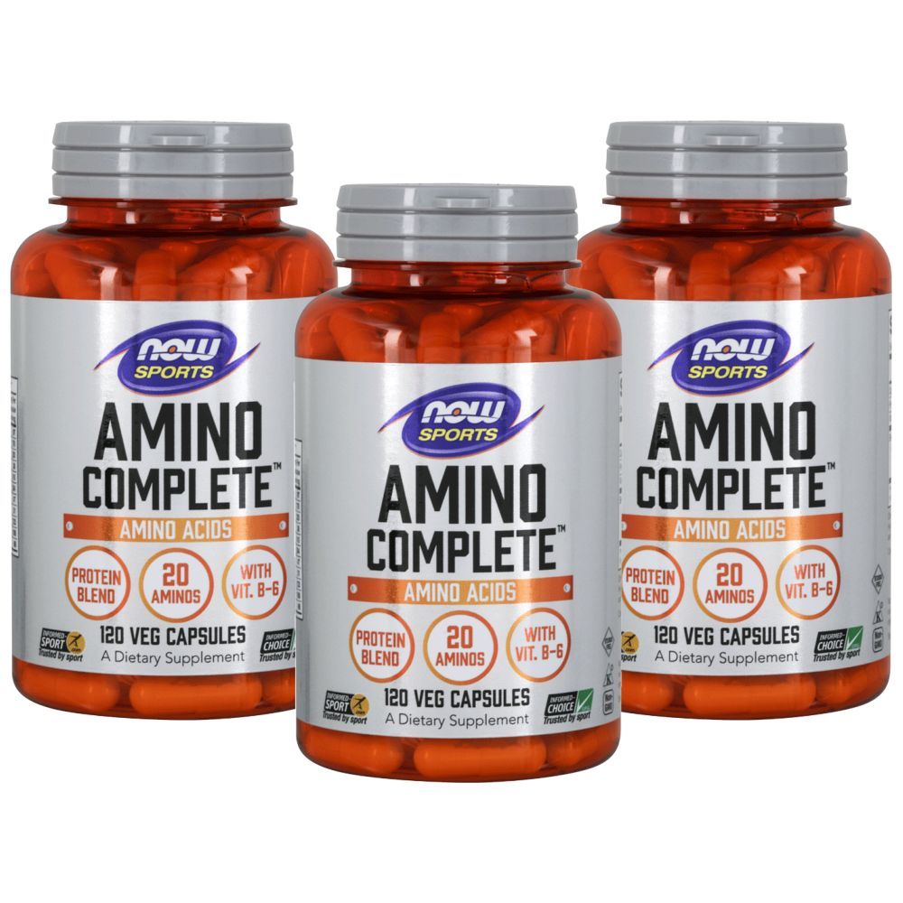 Now Sports Amino Complete 120 Capsules Pack of 3