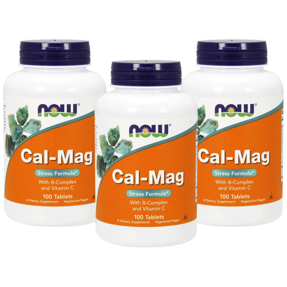 Now Foods Cal-Mag Stress Formula 100 Tablets Pack of 3