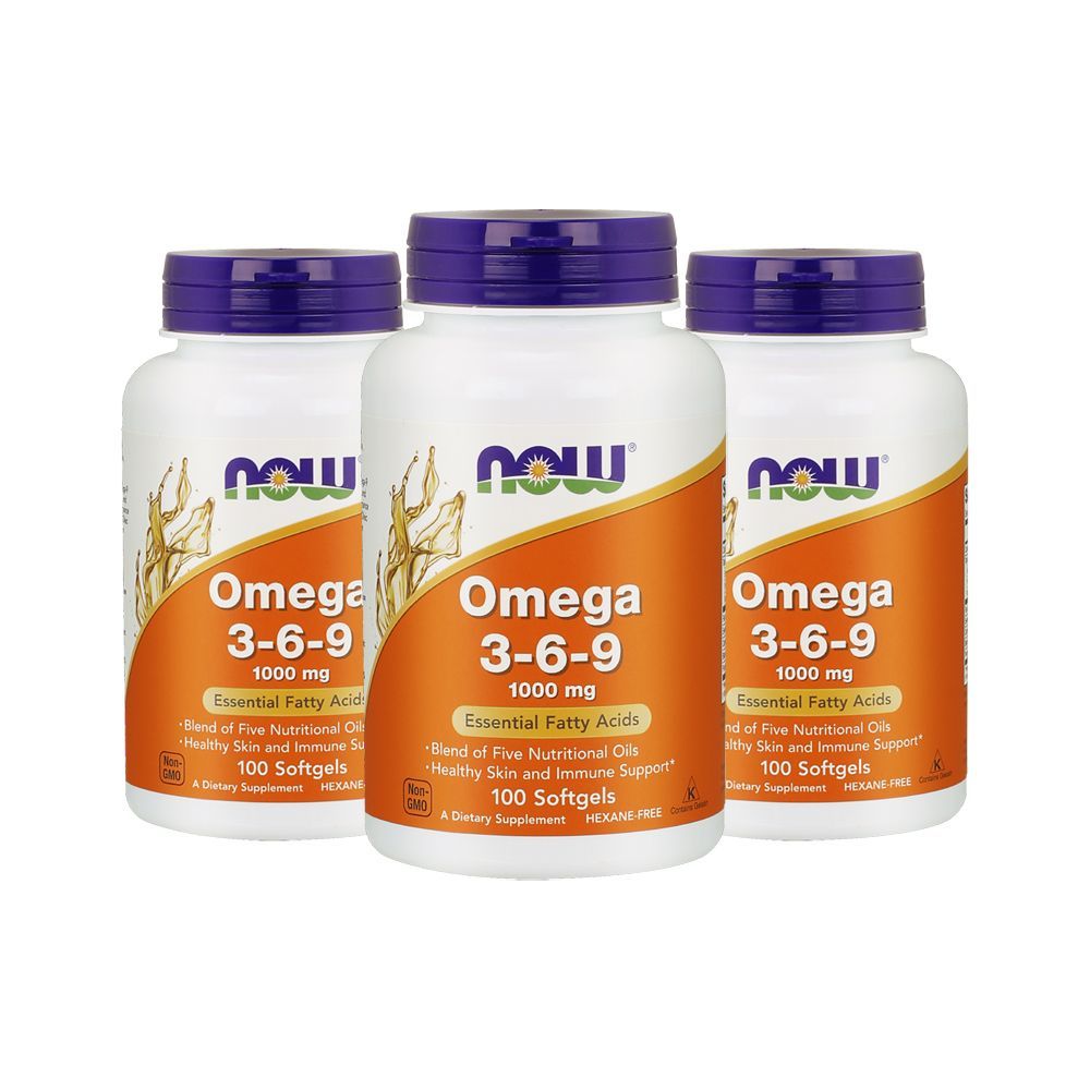 Now Foods - Omega 3-6-9 1000 mg 100 Softgels Pack of 3