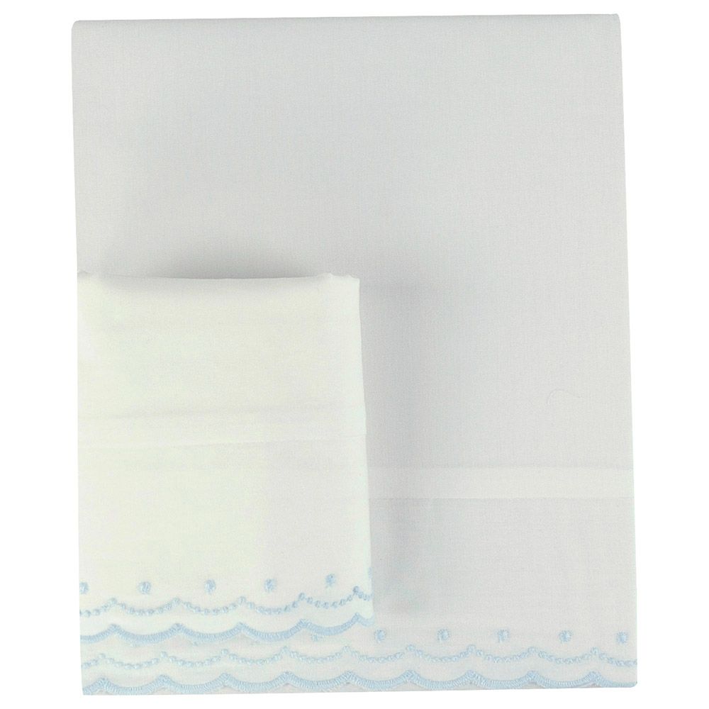 Bumble & Bird - Plumeti Baby Bedding Set For Bassinet - 3pcs - Blue