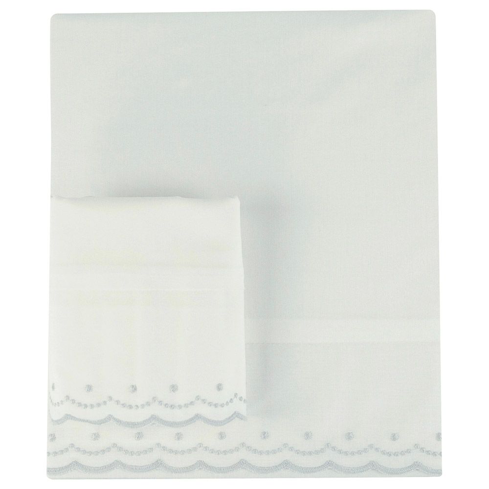 Bumble & Bird - Plumeti Baby Bedding Set For Moses Basket - 3pcs - Grey