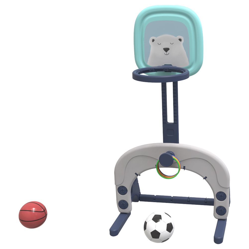 Buddiez - 3-in-1 Basketball, Football & Ring Toss Stand