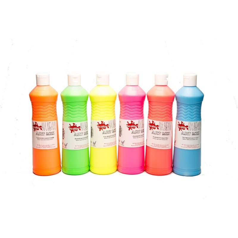 Scola - Fluorescent Ready Mixed Paints - 600ml