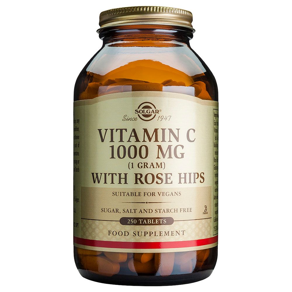 Solgar - Vitamin C 1000mg With Rose Hips 250 Tablets