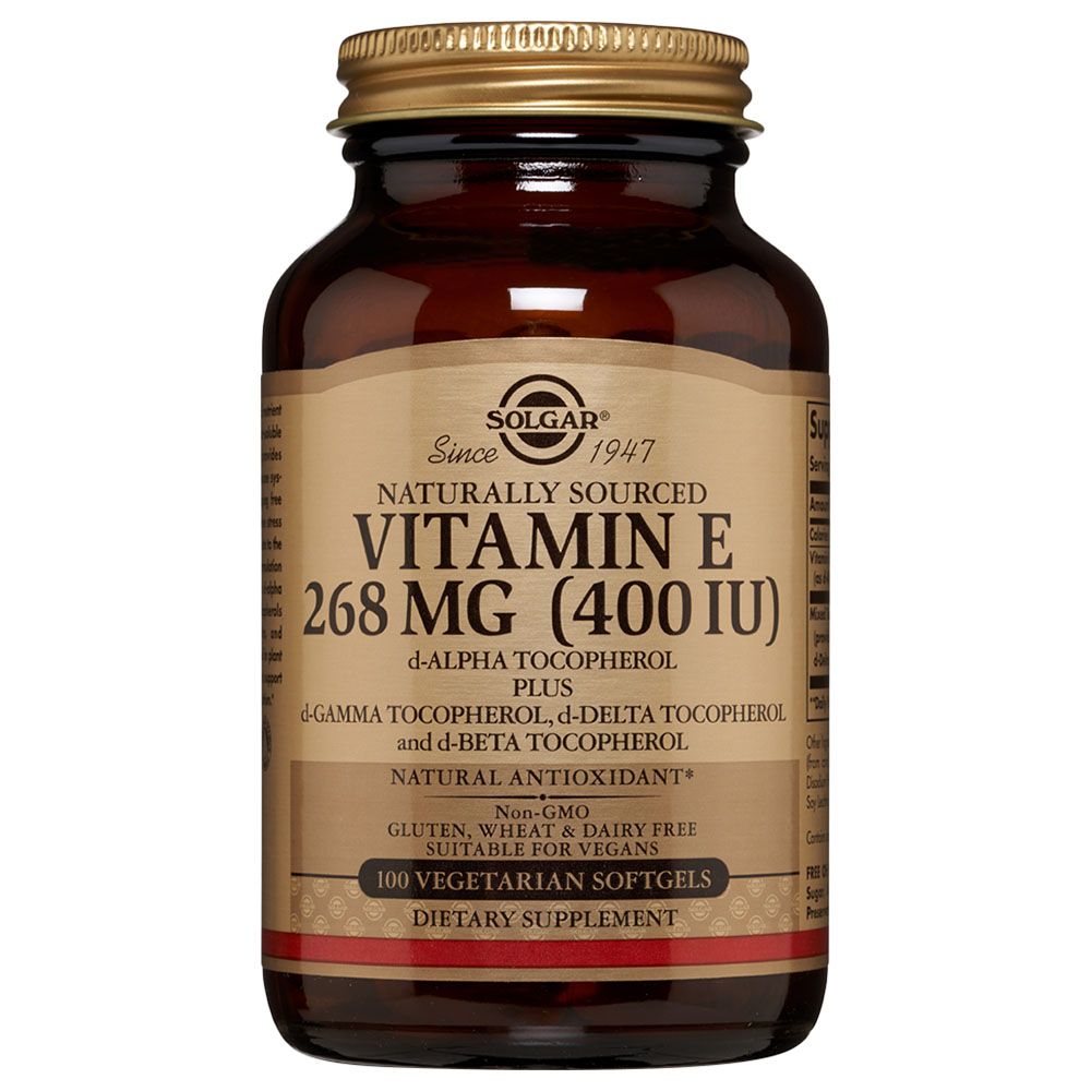 Solgar Vitamin E 268mg (400 IU)100 Vegetarian Softgels