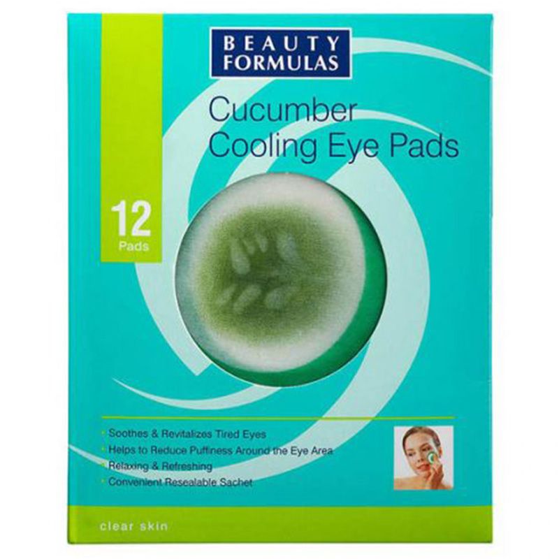 Beauty Formulas - Clear Skin Cucumber Cooling Eye Pads 12's
