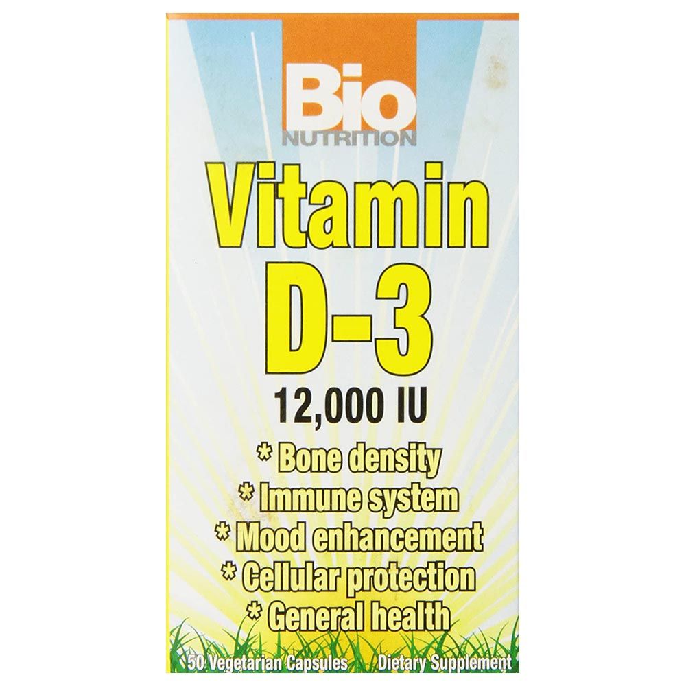 Bio Nutrition - Vitamin D3 12000 IU 50 Capsules