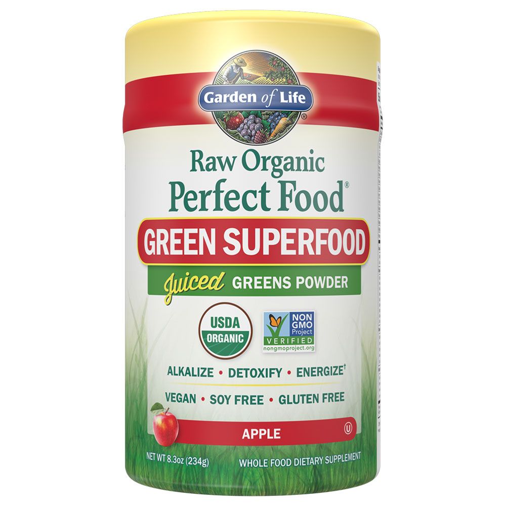 Garden of Life Raw Organic Green Superfood Powder Apple 231g
