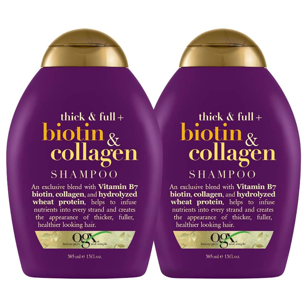 OGX Biotin & Collagen Shampoo Twin Pack Special Offer