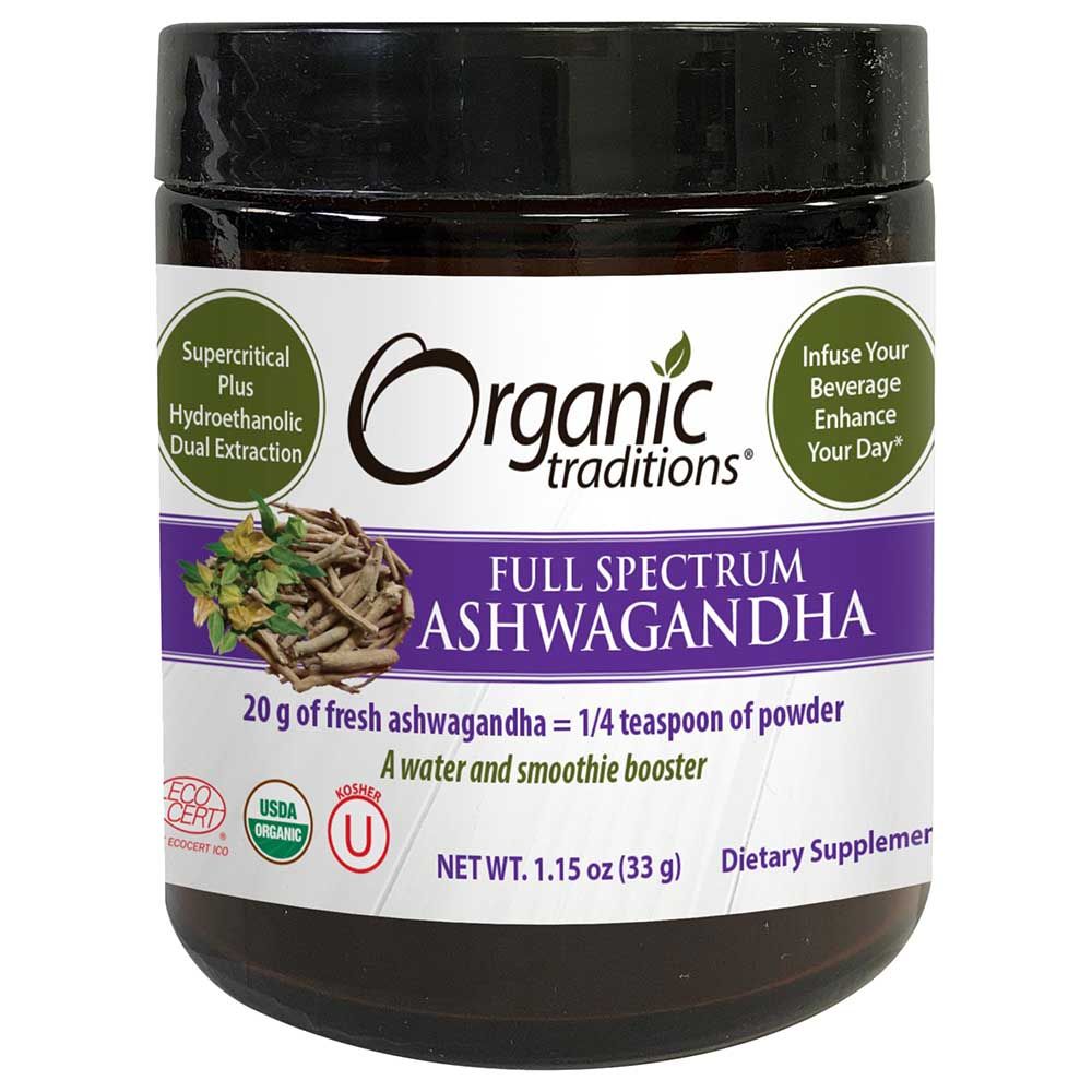 Organic Traditions Full Spectrum: Ashwagandha 33g