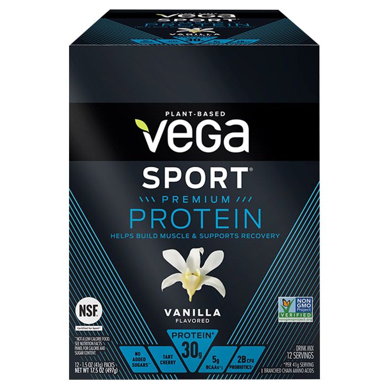 Vega Sport Premium Protein Powder Vanilla 41g Pack of 12