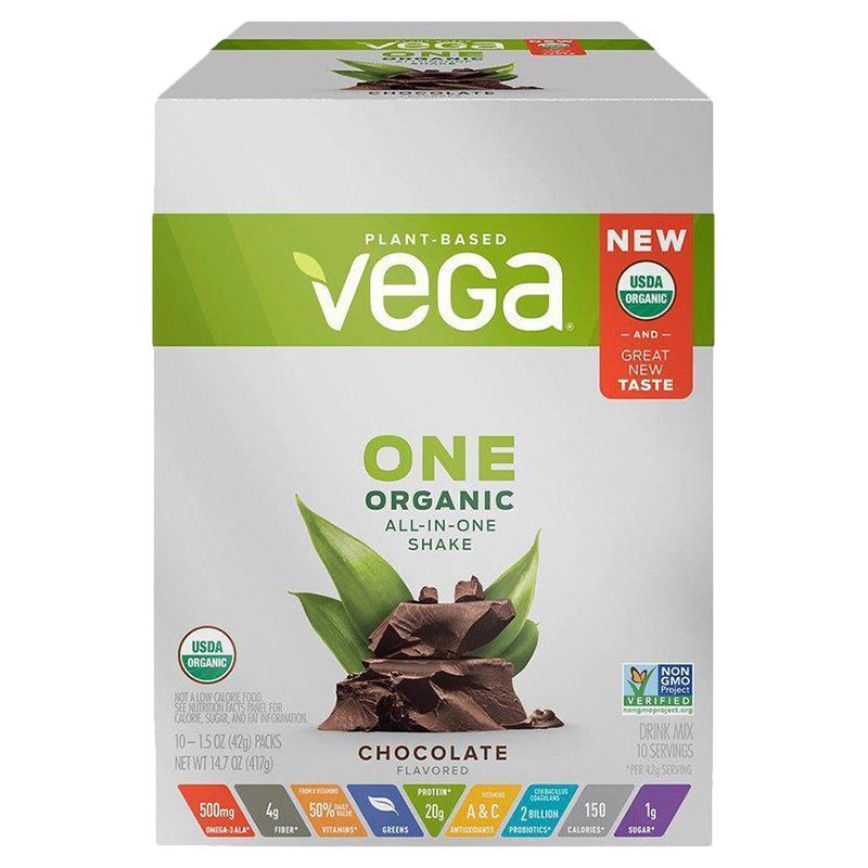 Vega One Organic Shake Chocolate 42g Pack of 10