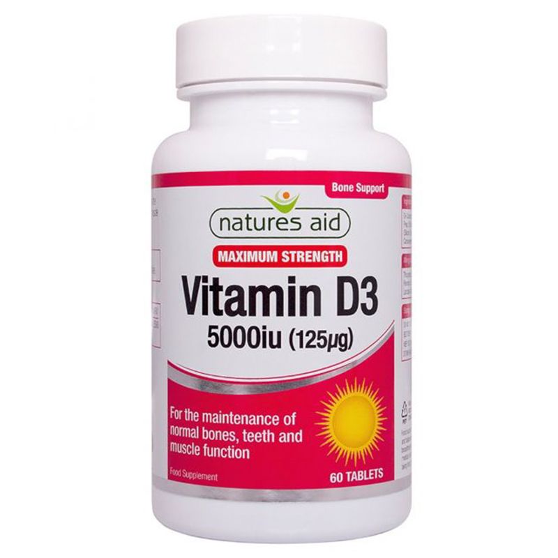Natures Aid - Maximum Strength Vitamin D3 - 60 Tablets