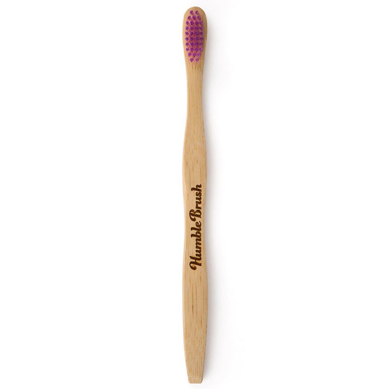 The Humble Co - Medium Bristles Brush Adult - Purple