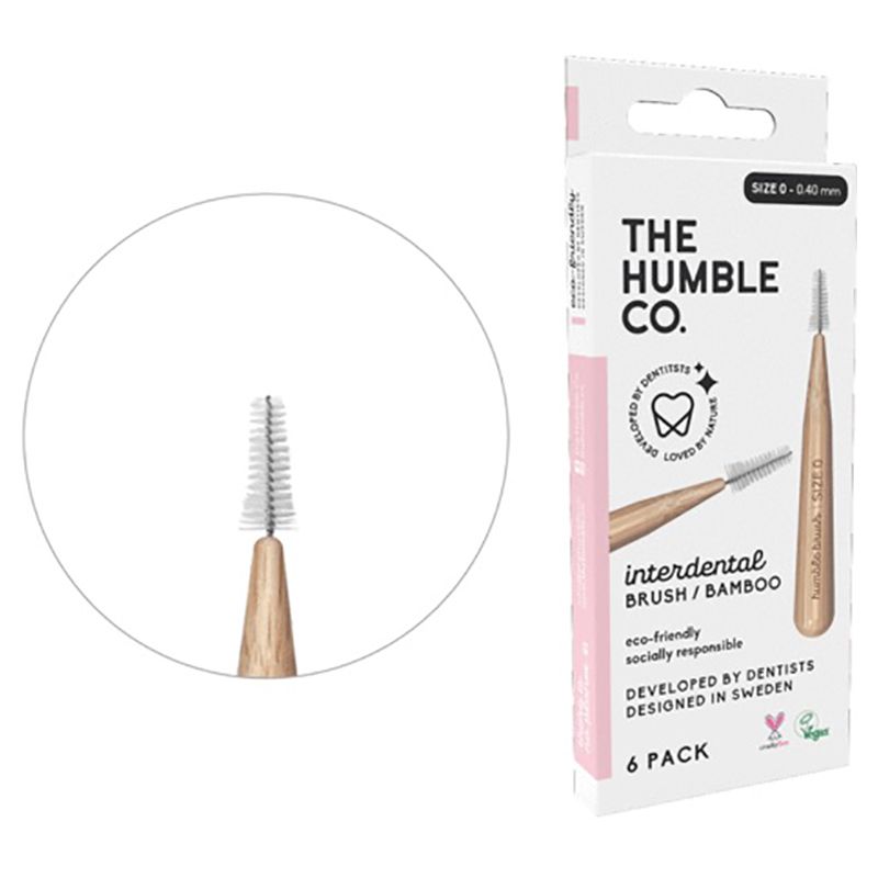 The Humble Co - Bamboo Interdental Brush 0 - 0.4mm - Pink