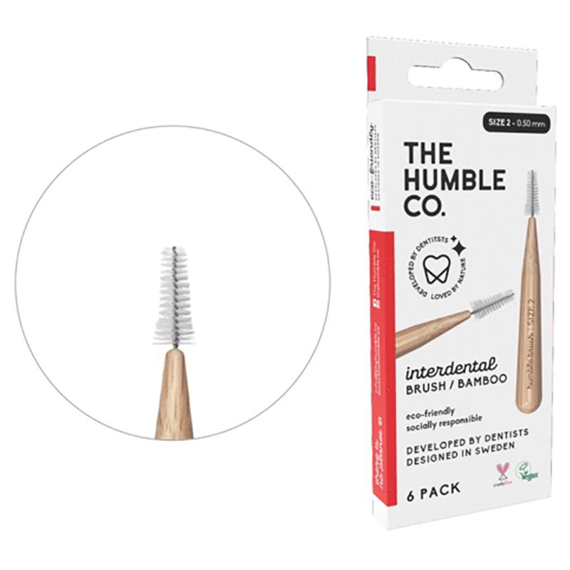 The Humble Co - Bamboo Interdental Brush 2 - 0.5mm - Red